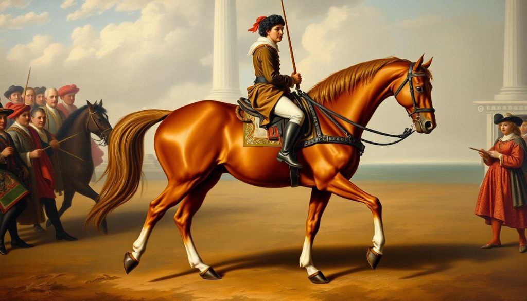 Historisches Oldenburger Pferd aus dem 17. Jahrhundert