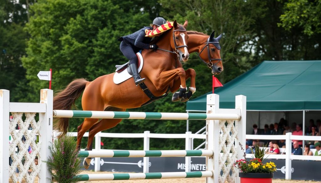 Oldenburger Pferd beim Springreiten